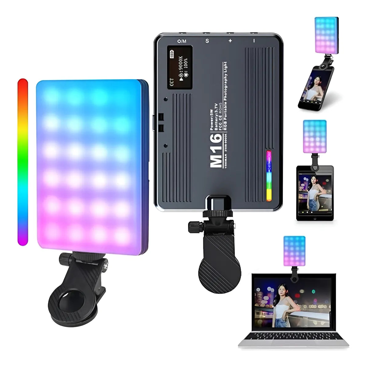 Panel de Luz LED RGB M16 - Iluminación Profesional Multicolor