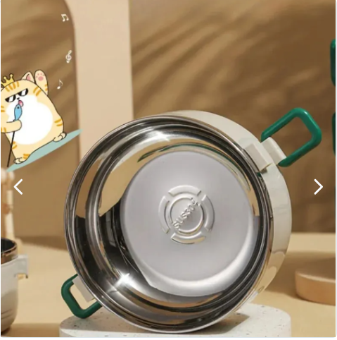 Lonchera Porta Comida 2 En 1 Almacenador en Acero Inoxidable