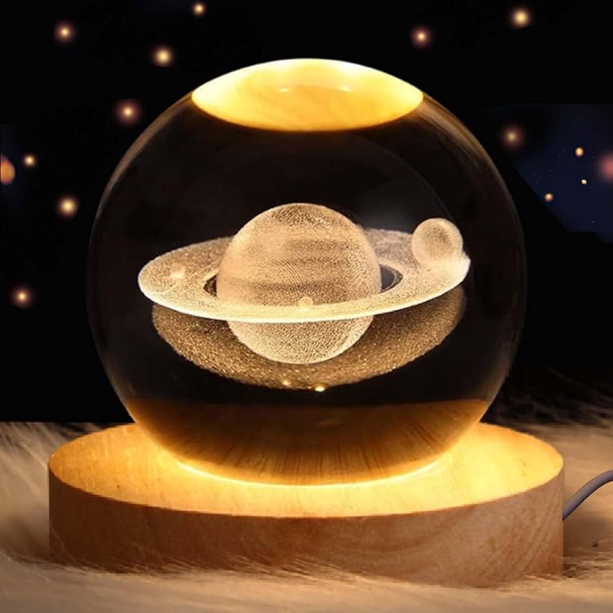 3d Lampara De Noche Led Galaxia Bola Cri