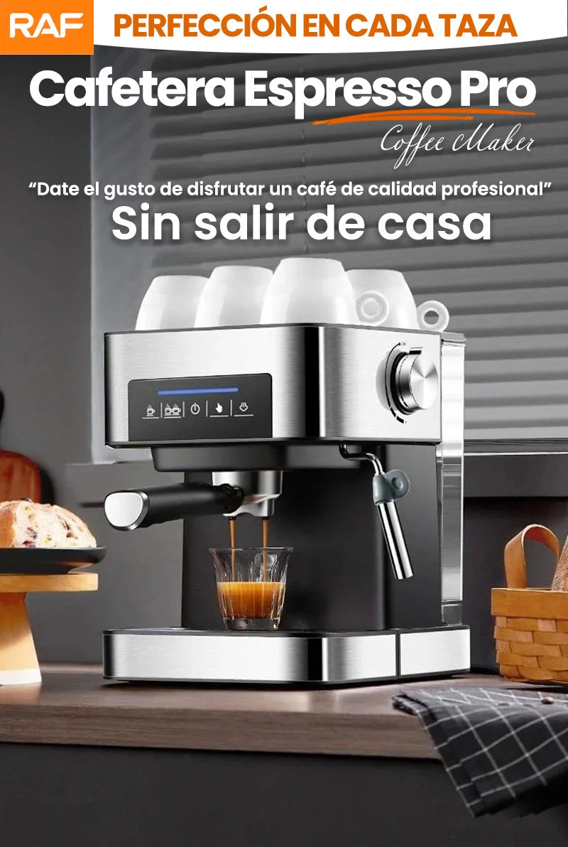 Cafetera Espresso Profesional Automática con Espumador de Leche - Coffee Maker Premium
