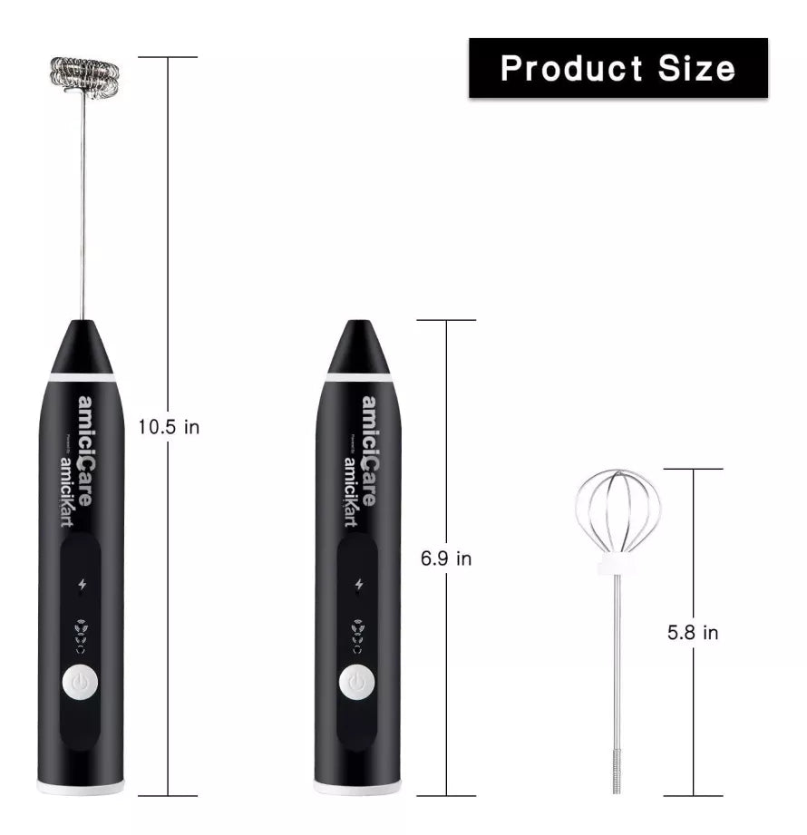 Batidor de Café Eléctrico - Espumador de Leche Profesional para Lattes y Cappuccinos