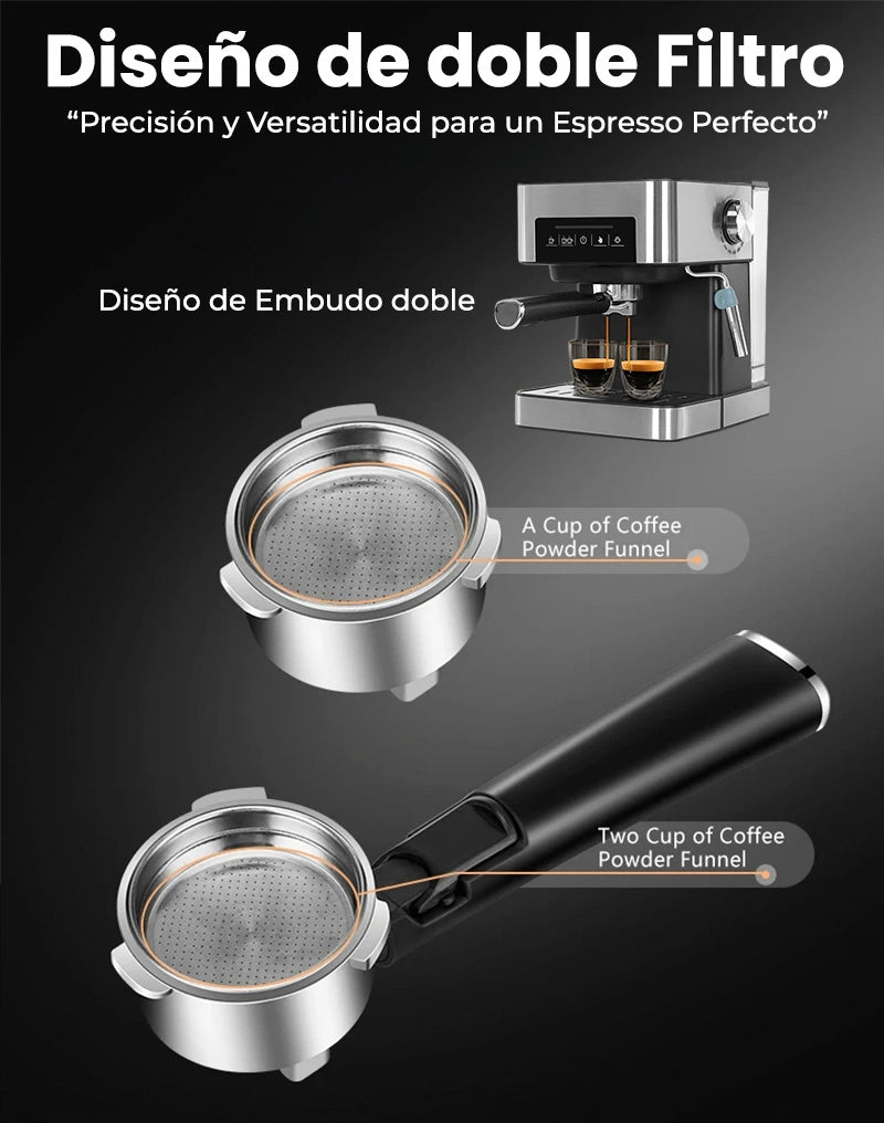 Cafetera Espresso Profesional Automática con Espumador de Leche - Coffee Maker Premium