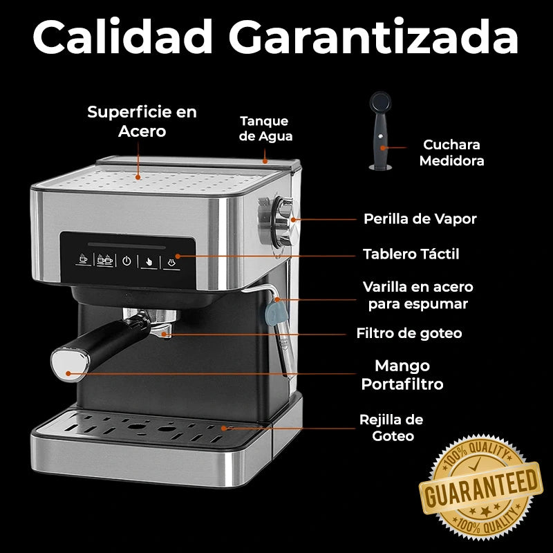 Cafetera Espresso Profesional Automática con Espumador de Leche - Coffee Maker Premium