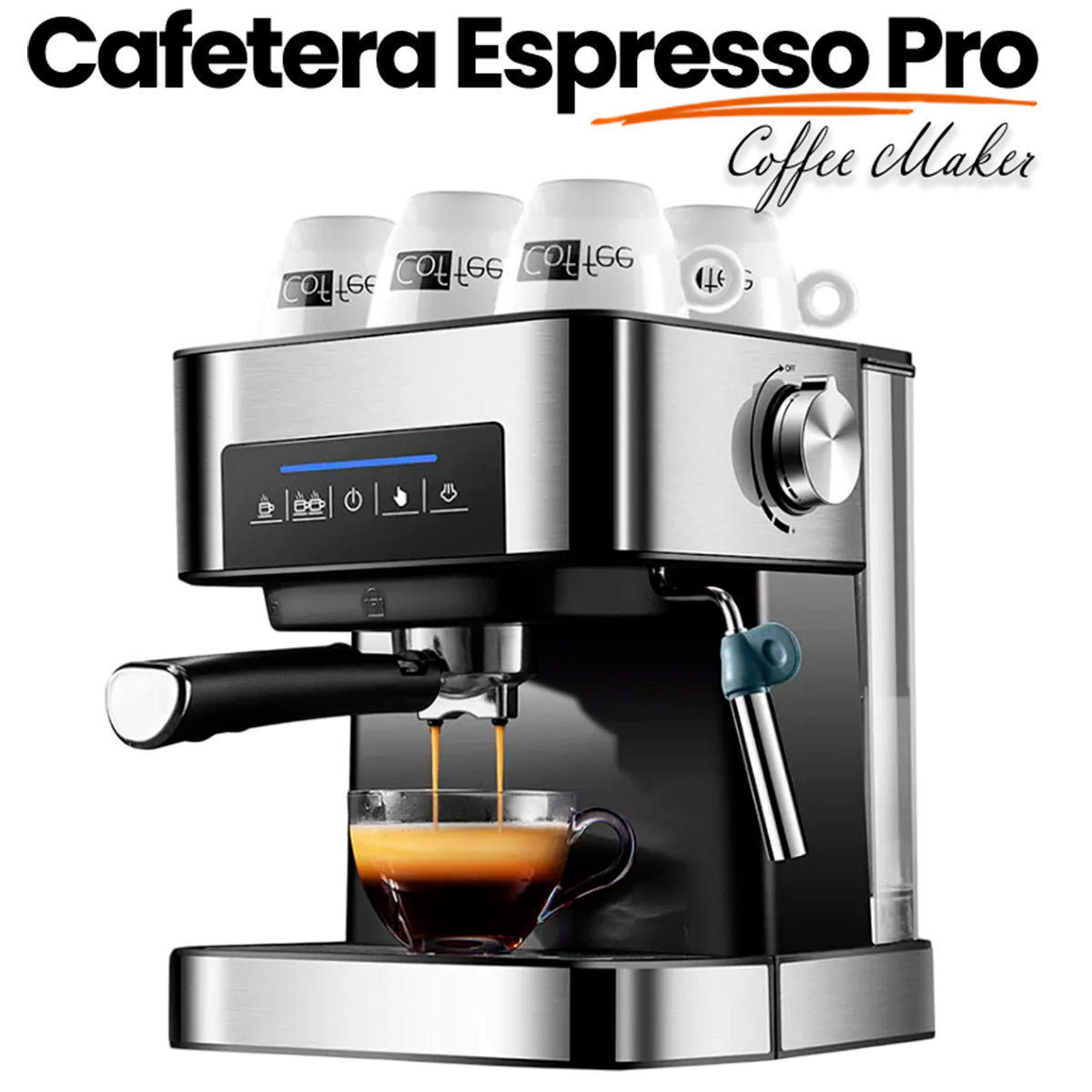 Cafetera Espresso Profesional Automática con Espumador de Leche - Coffee Maker Premium